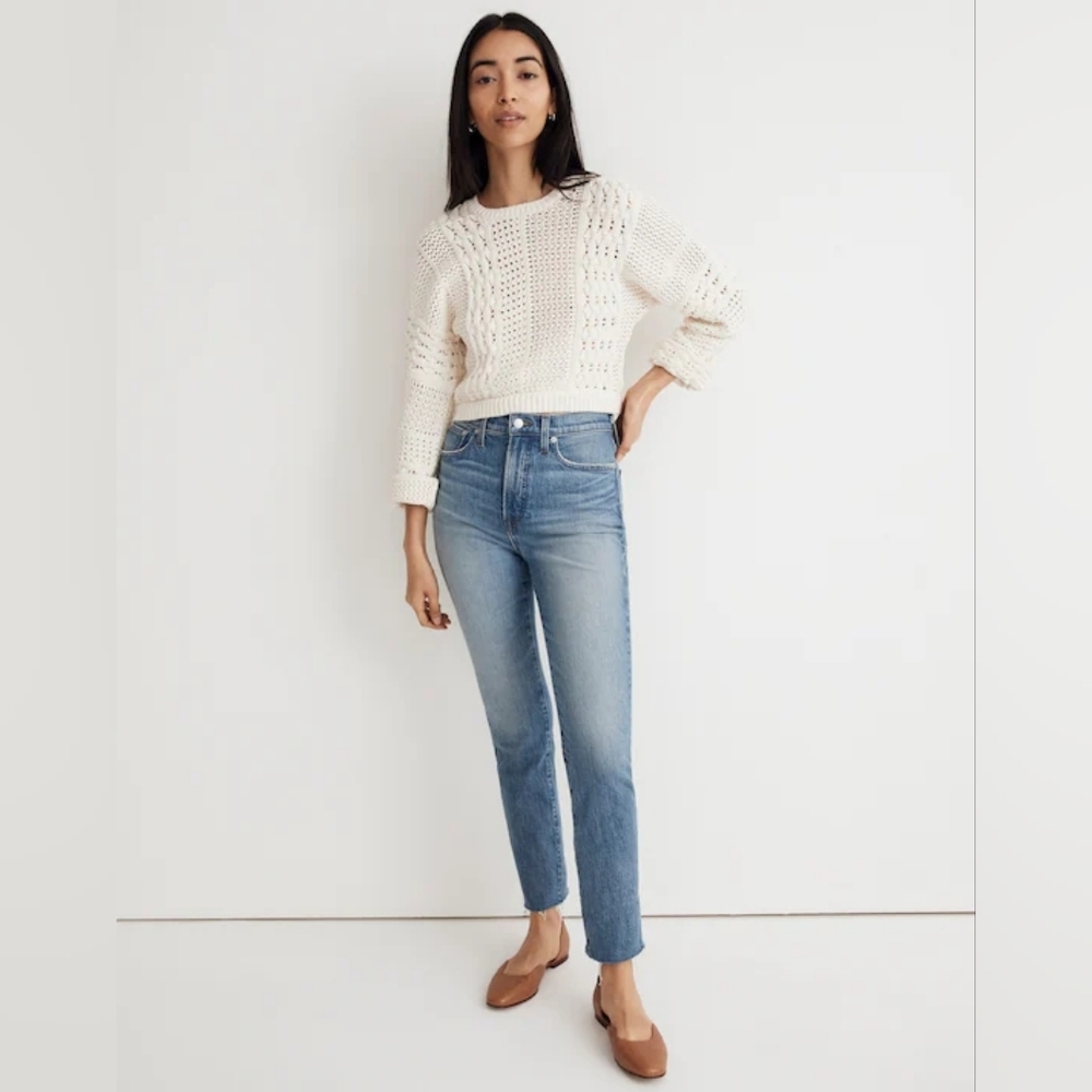Madewell The Perfect Vintage Jean Bainton Wash High Rise Straight Leg Size 29
